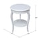 International Concepts Round Cambria  End Table, 18 W, 18 L, 24 in H, Wood, White OT08-18R-18 - alternate 4